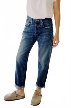 NEW HEY GANG loose crop jeans in richman wash